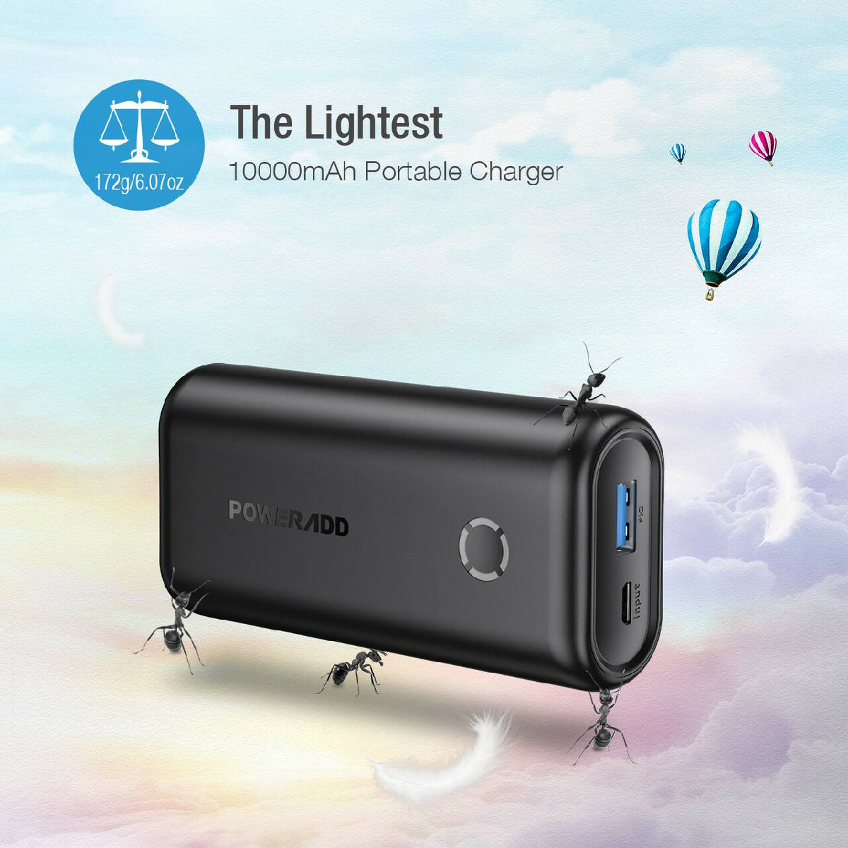 10000mah lightest Portable Charger