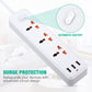 Power Strip Surge Protector Extender with 3 USB Ports 3 Outlet Plugs 1.2M Cord